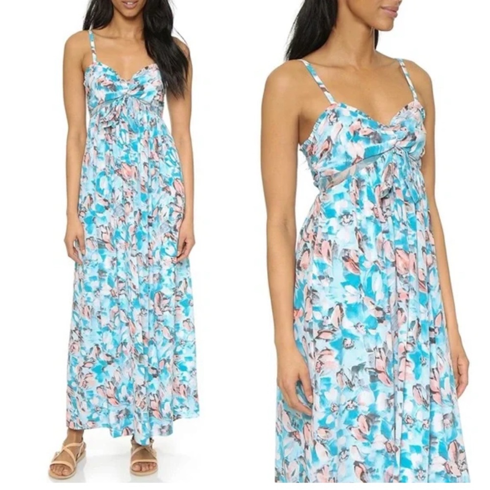 Rebecca Taylor Sleeveless Aloha Cami Dress, turquoise, 4